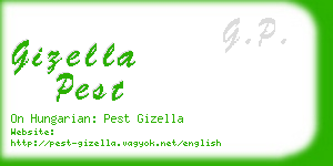 gizella pest business card